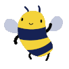 cute bee flyq Slack emoji