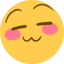 smug blush faceq Slack emoji