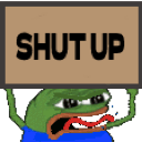 pepe shut up sign Slack emoji