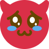 devil pleading eyesq Slack emoji