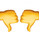 two thumbs down Slack emoji