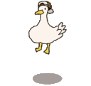 duck jump Slack emoji