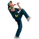 raygun breakdancing Slack emoji