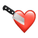 knife heart Slack emoji