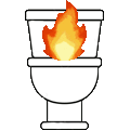 burning toilet Slack emoji