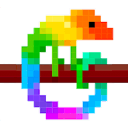rainbow chameleon Slack emoji