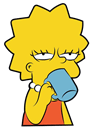 lisa simpson coffee Slack emoji