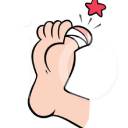 sore toe Slack emoji